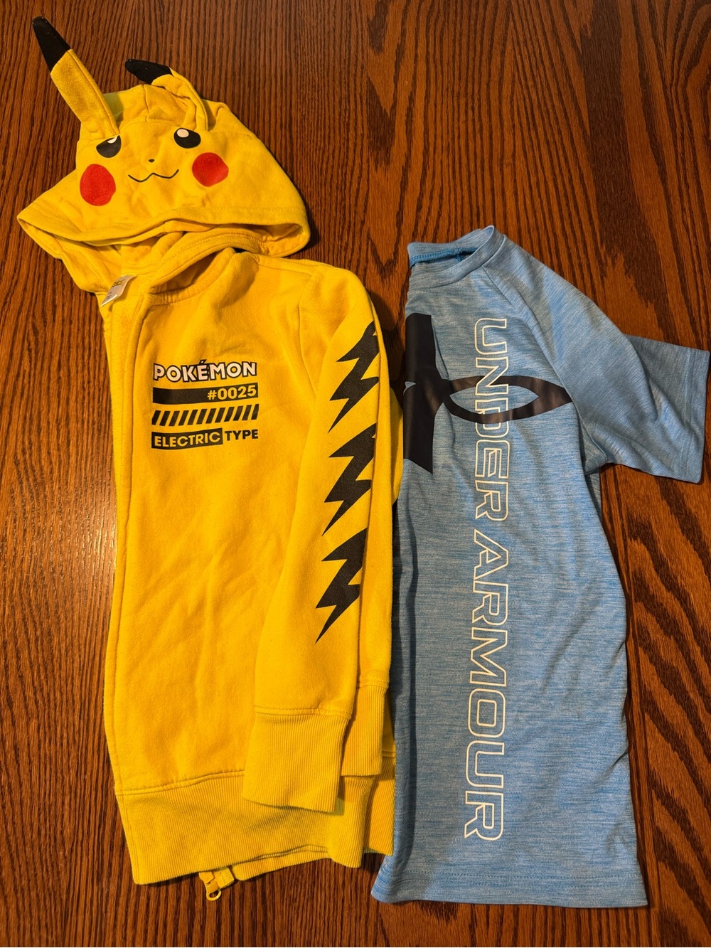 Pikachu Yellow Hoodie & Under Armour shirt